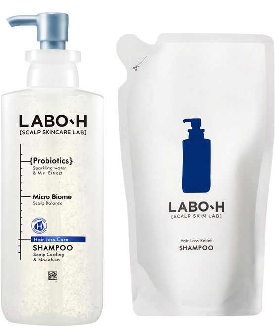 라보에이치 스칼프 쿨링 노세범 기능성샴푸 400ml + 리필 400ml, 1세트