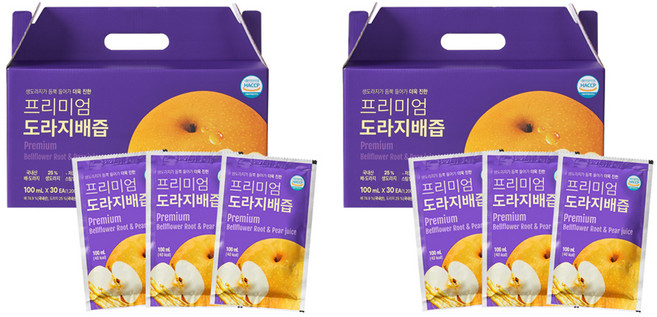 유기농마루 국내산 도라지배즙 프리미엄, 100ml, 60개