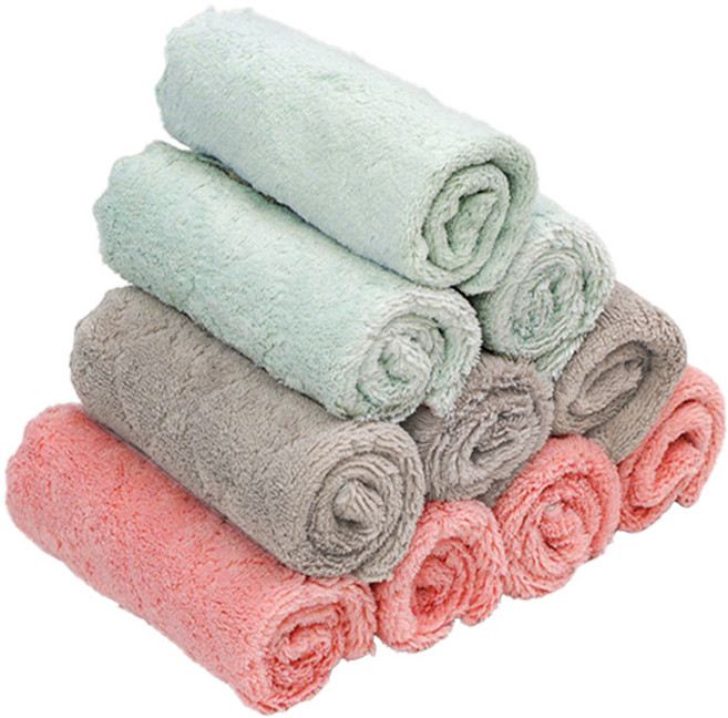 ASSARE 요술 극세사 벨벳 양면 행주 랜덤발송, 10개