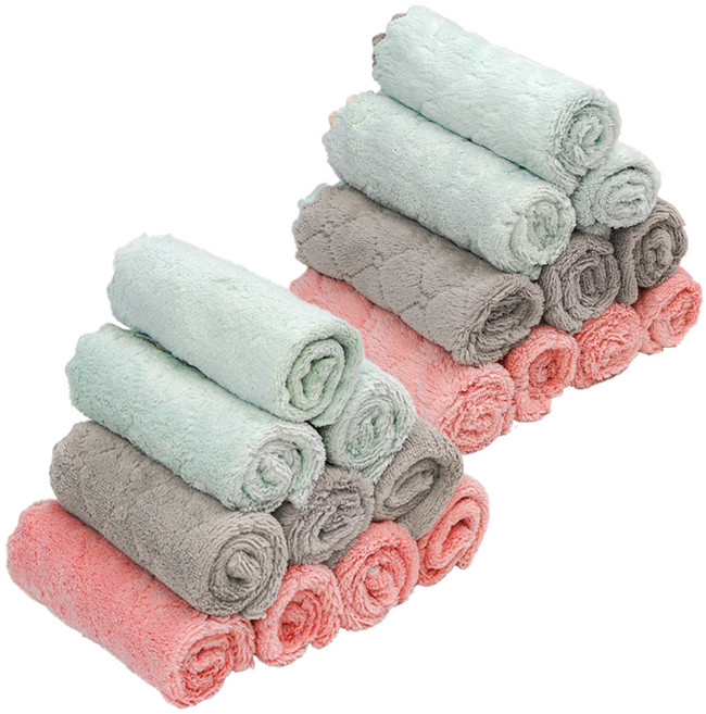 아싸레 요술 극세사 벨벳 양면 행주 랜덤발송, 20개