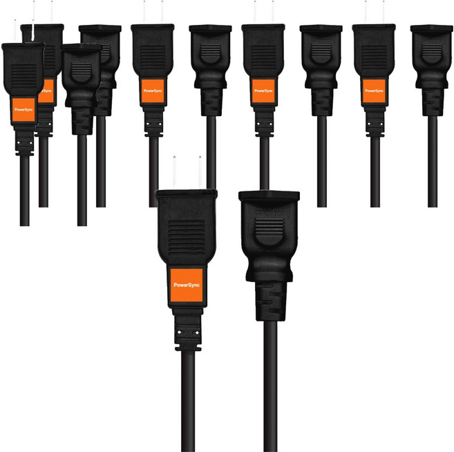 PowerSync 群加 過載斷電中繼線 2P TZ1V0018, 黑色, 6條, 1.8m