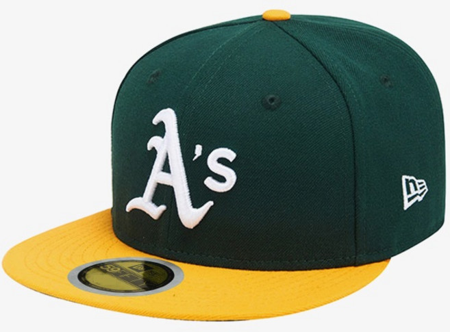 뉴에라 키즈 59FIFTY 어센틱 오클랜드 애슬레틱스 MLB 모자