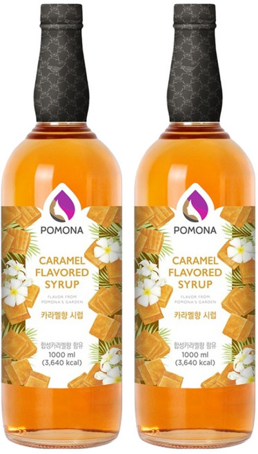 포모나 카라멜 커피시럽, 1L, 2개