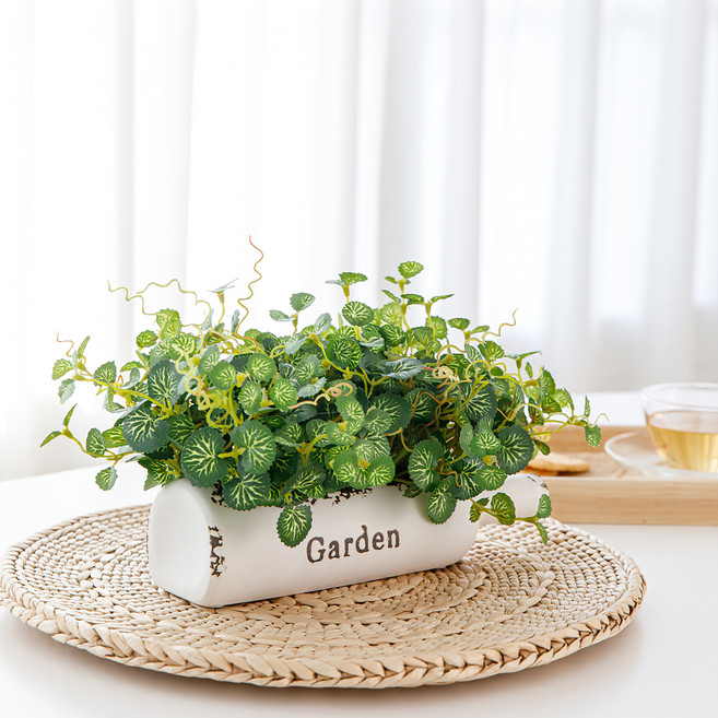 행복한마을 조화 가든보틀 화분, 혼합 색상, 1개