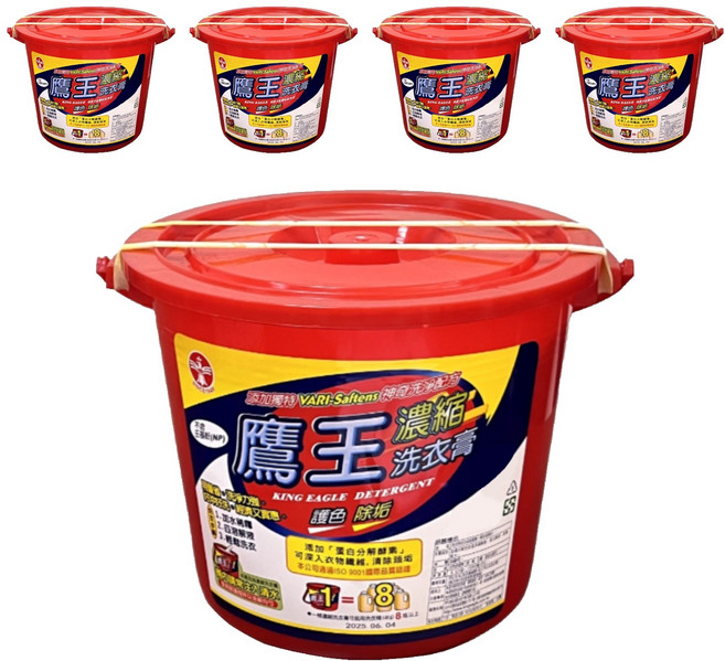 KINGEAGLE 鷹王 濃縮洗衣膏, 6kg, 5桶