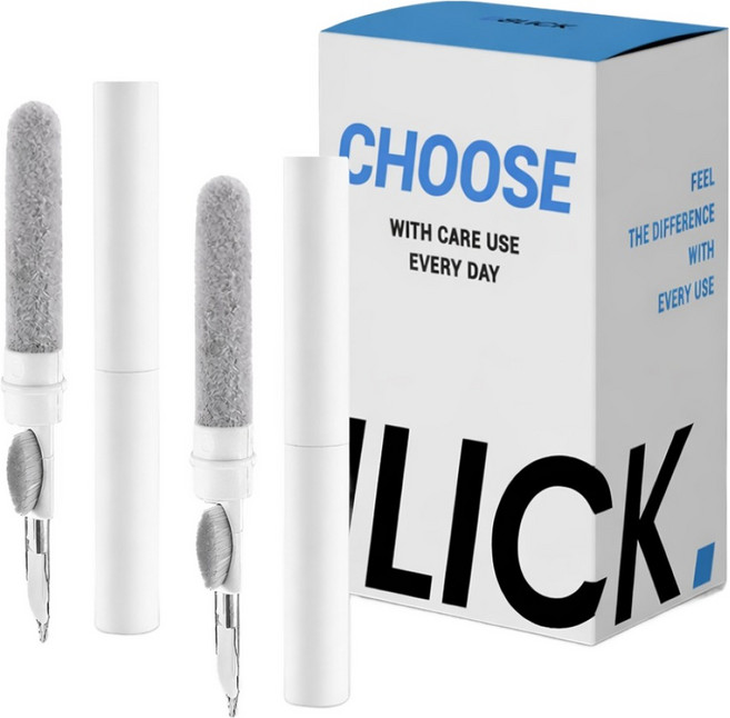 디블릭 이어폰 에어팟 프로 버즈 먼지 제거 청소 키트, 화이트, 2개