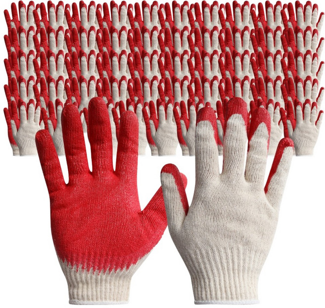 막시무스장갑 고급형 반코팅 장갑 양손착용 세트, 레드, 50세트