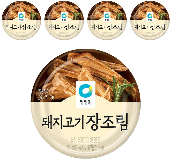 청정원 돼지고기 장조림, 95g, 5개