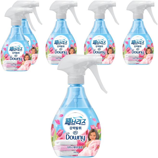 페브리즈 섬유탈취제 다우니 에이프릴향 본품, 370ml, 6개