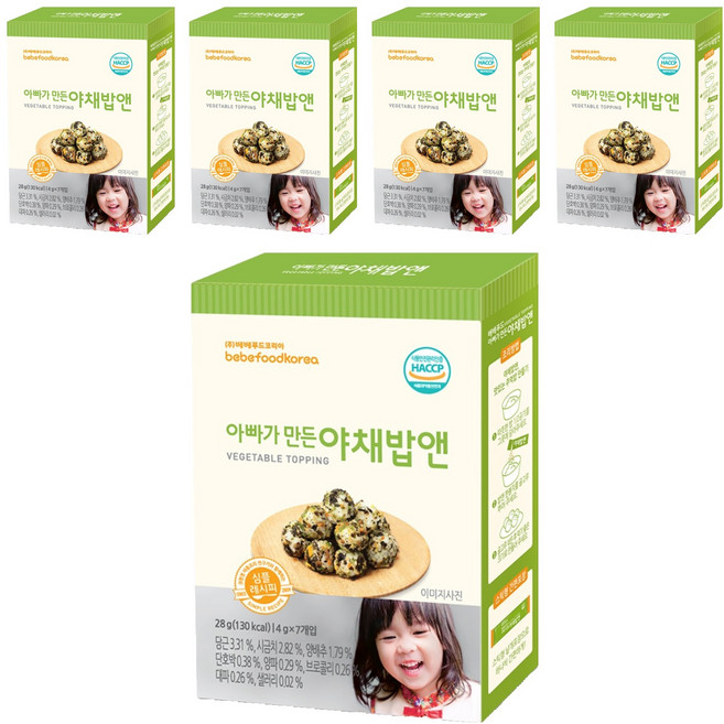 베베푸드 아빠가 만든 야채밥앤 후레이크, 28g, 5개