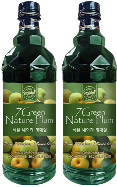 조은약초 세븐 매실청, 900ml, 2개