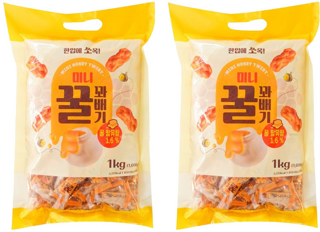 미니 꿀 꽈배기, 2개, 1kg