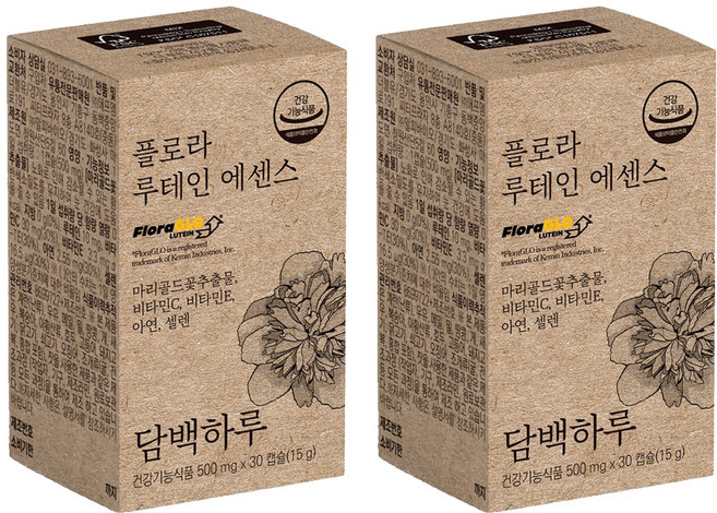 담백하루 플로라 루테인 에센스 15g, 30정, 2개