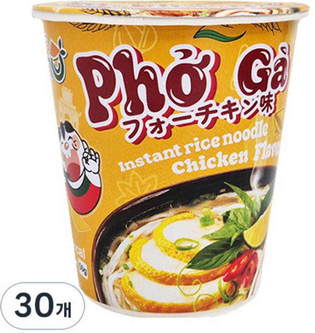 킹포 베트남 쌀국수 닭고기 플레이버, 50g, 30개