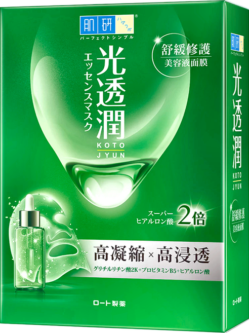 HADALABO 肌研 光透潤舒緩修護面膜 25ml, 6片, 1盒