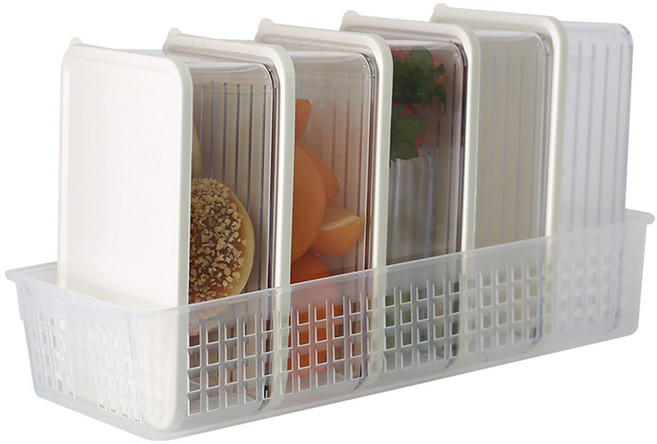 실리쿡 냉장고정리용기 깊은2호 트레이 세트, 6개, 1개