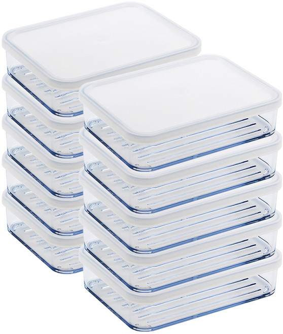 실리쿡 냉장고 소분 용기 납작 3호, 1개입, 10개