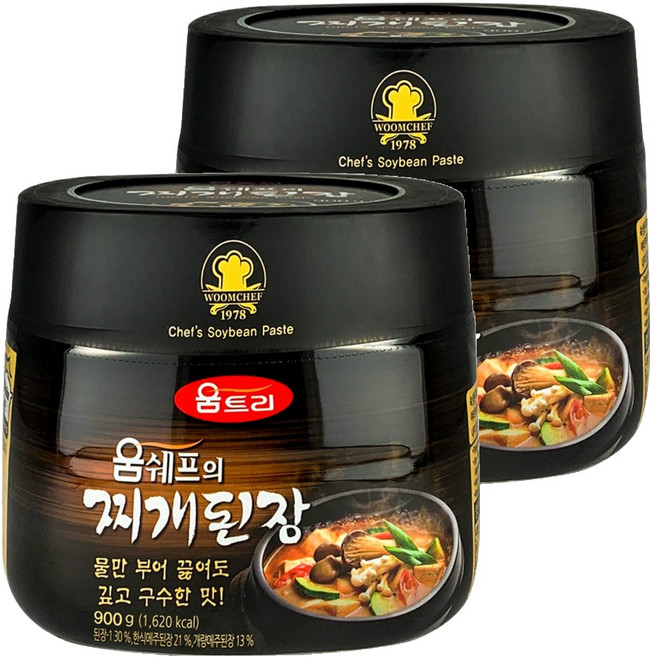움트리 움쉐프의 찌개된장, 900g, 2개