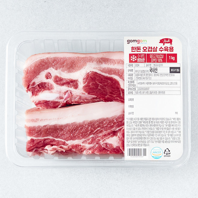 곰곰 한돈 오겹살 수육용 (냉장), 1개, 1kg