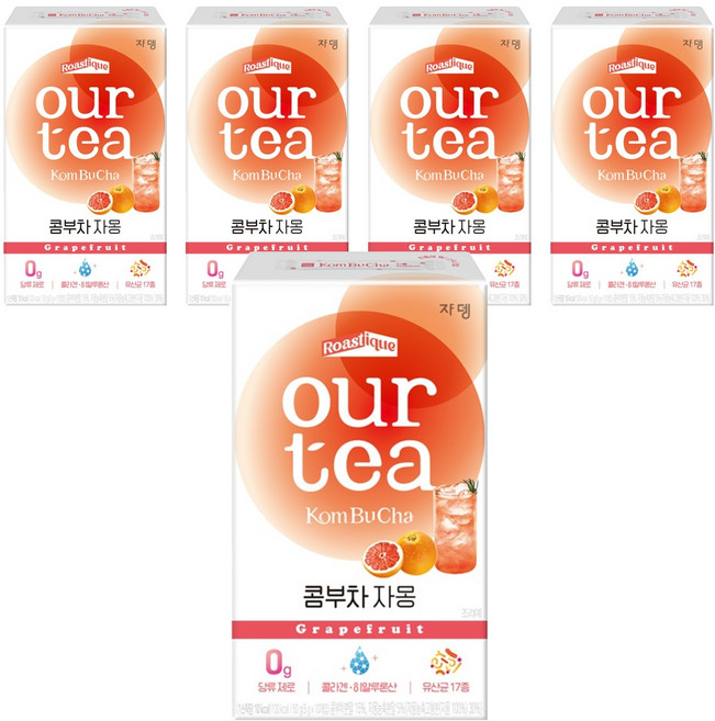 JARDIN our tea 康普茶沖泡粉 葡萄柚口味, 5g, 10條, 5盒