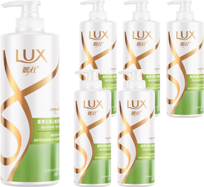 LUX 麗仕 柔亮去屑止癢 洗髮乳, 750g, 6瓶