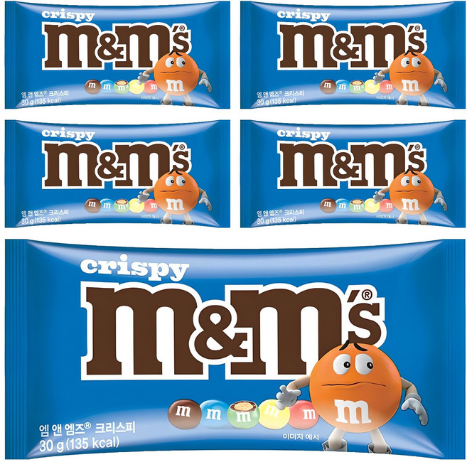 엠앤엠즈 크리스피 초콜릿, 30g, 5개