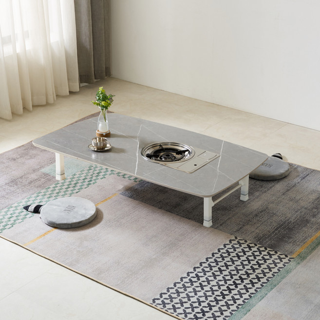 노아가구 접이식 1400 불판 세라믹 테이블 방문설치, 그레이