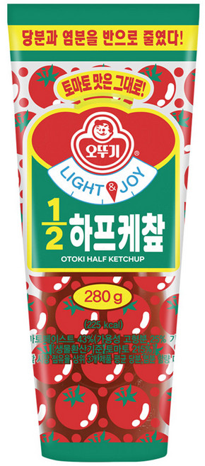 오뚜기 1/2 하프 케첩, 280g, 1개