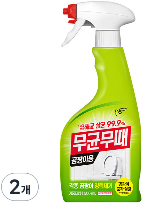무균무때 곰팡이용 세정제, 500ml, 2개
