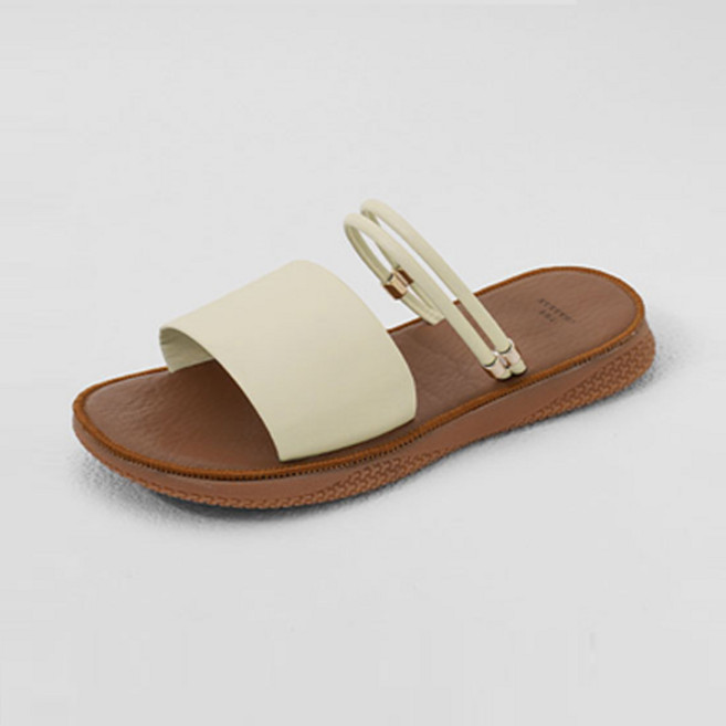 ChakanShoes 女款兩穿舒適涼鞋 SDLTR2g819, 240mm, 象牙白