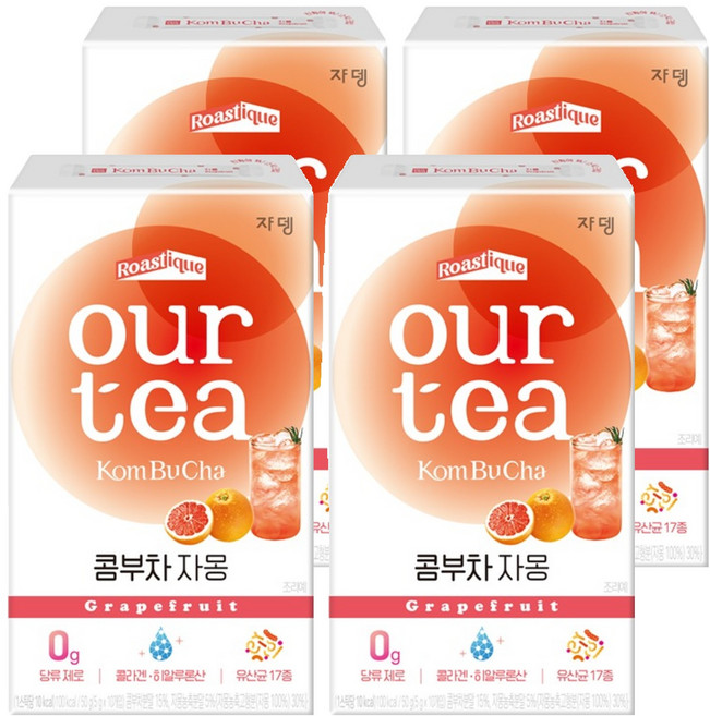 JARDIN our tea 康普茶沖泡粉 葡萄柚口味, 5g, 10條, 4盒