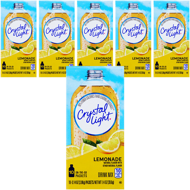 크리스탈라이트 레몬에이드 음료베이스 분말, 3.96g, 10개입, 6개, 3.96g