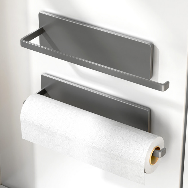 코멧 강력 자석 냉장고 키친타올 걸이, 그레이, 2개