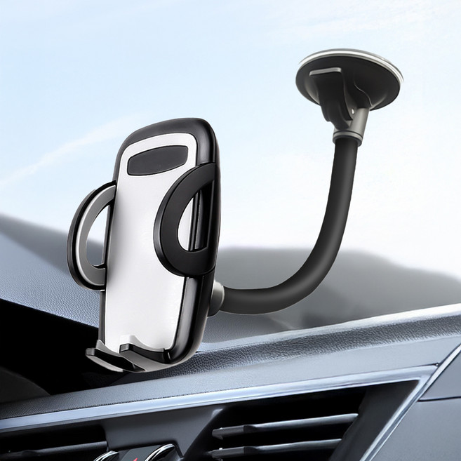 코시 롱넥 흡착식 대쉬보드 핸드폰 거치대, 1개, 블랙