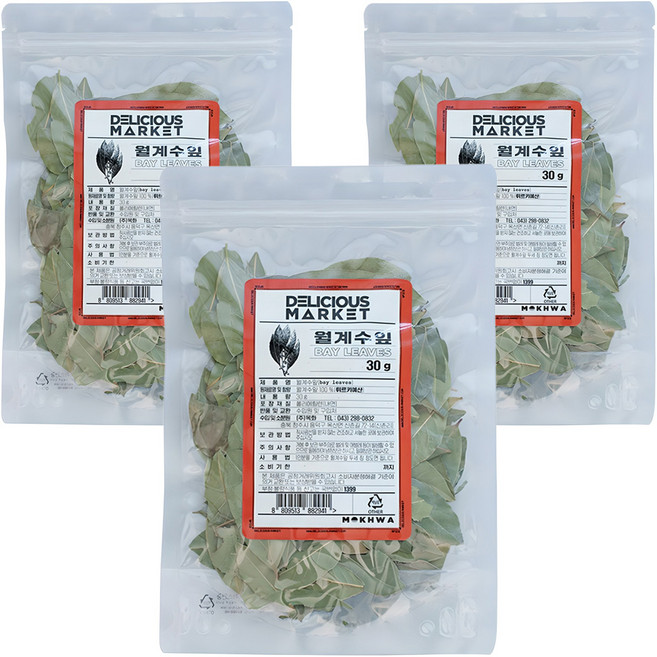 딜리셔스마켓 월계수 잎, 30g, 3개