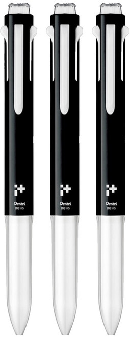 Pentel 飛龍文具 i plus 五色筆, 黑, 3支