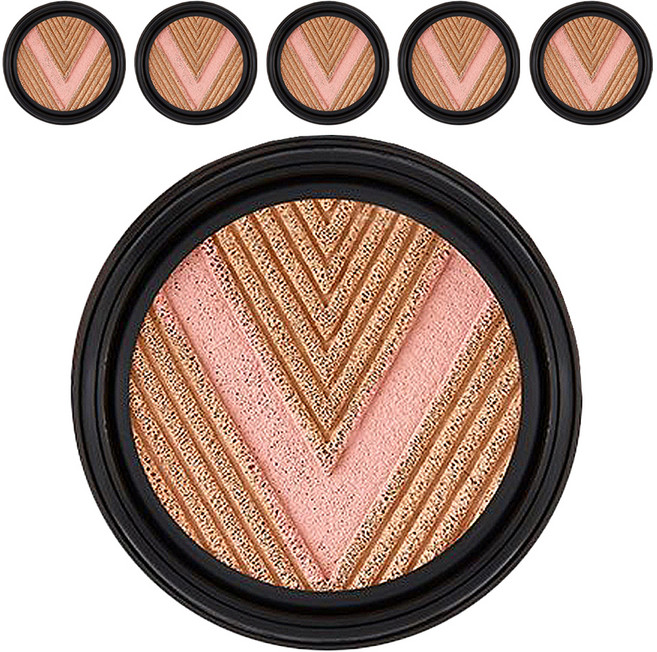 끌레드벨 글로우파워 리프트 브이 쿠션 파운데이션 리필 13g, 21호, 6개