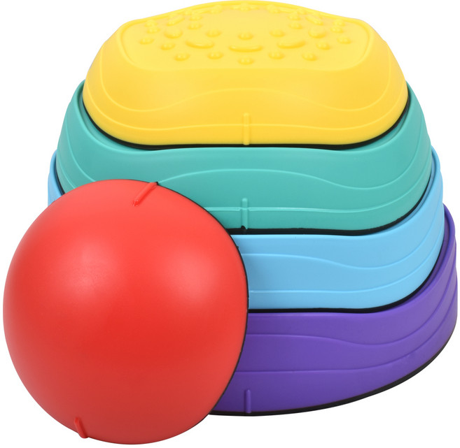 마운틴 밸런스 징검다리 스텝핑 균형 스톤 세트 xy551, 레인보우, 1세트