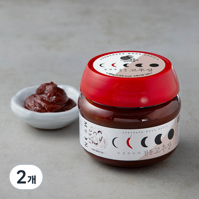 순창문옥례식품 전통 고추장, 500g, 2개