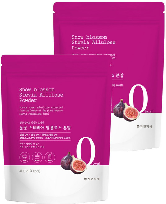 자연지애 눈꽃 스테비아 알룰로스 분말, 2개, 400g