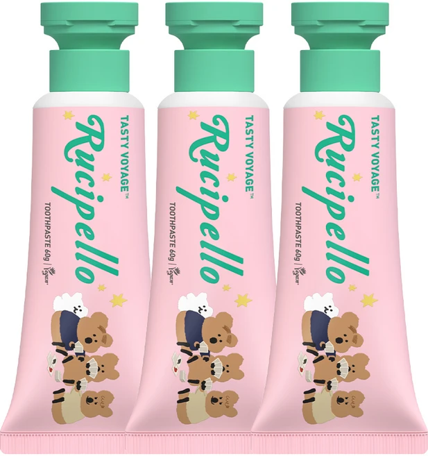루치펠로 무아무아 어린이 치약, 60g, 3개 - 쿠팡