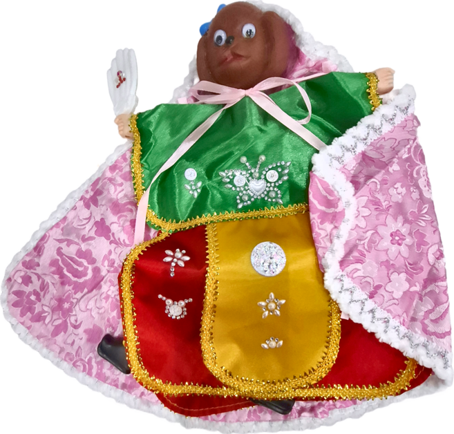 A-ONE 匯旺 動物披風布袋戲 咖啡貴賓狗, 1個