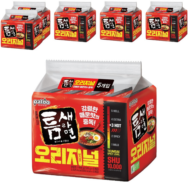 틈새라면 빨계떡 120g, 30개