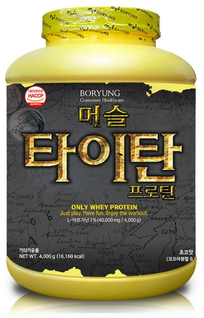 보령 머슬 타이탄 프로틴 헬스보충식품, 4kg, 1개