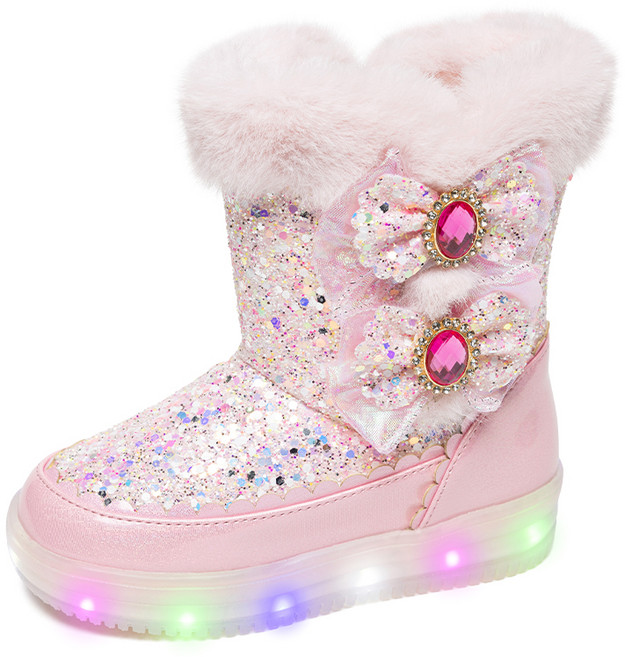 라스텔라 스위티 LED 라이팅 글리터 털안감 방한부츠