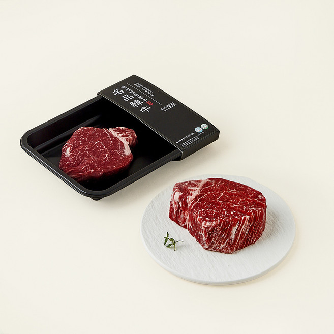 횡성한우 안심 1++등급 스테이크용 (냉장), 200g, 1개