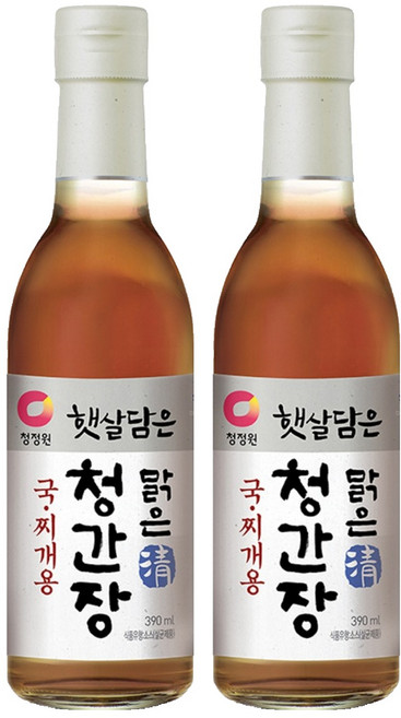햇살담은 맑은 청간장 국찌개용, 2개, 390ml