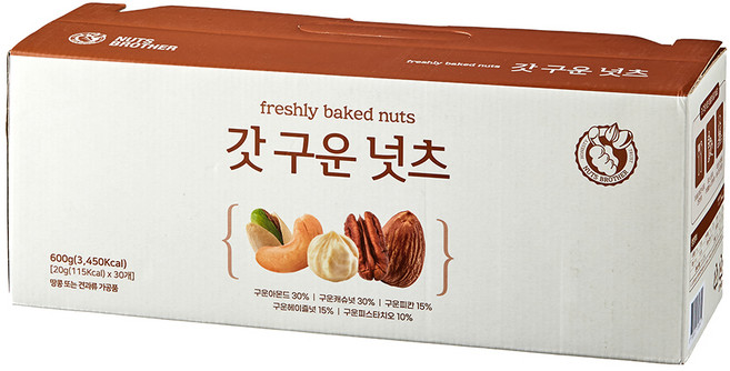 너츠브라더 갓 구운 넛츠 30p, 600g, 1개