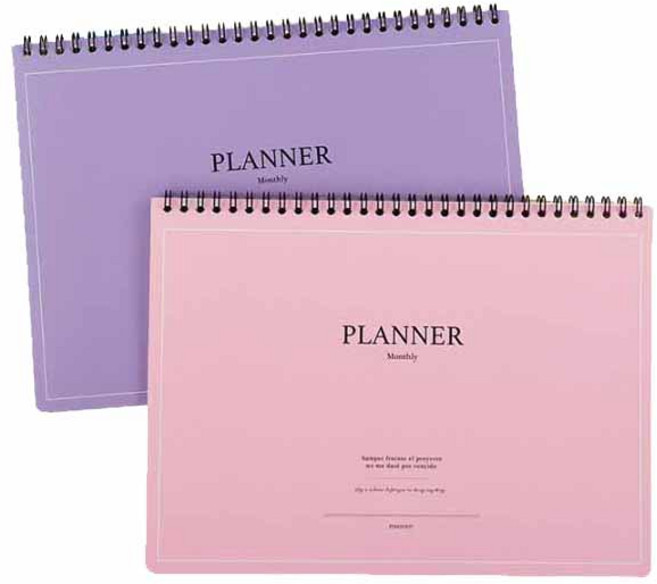 핑크풋 4000 베이직 먼슬리 플래너, 랜덤발송, 2개