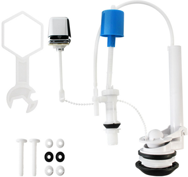 양변기 부속 측면 내림형 + 조립공구 세트, 혼합색상